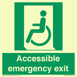 Accessible emergency exit (left)